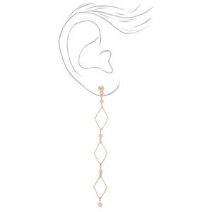 Rose gold diamond drop earrings